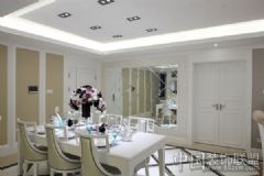 清晰白色现代简欧风格欧式餐厅装修图片