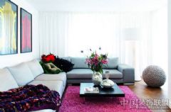 客厅装修：经典亮丽沙发完美组合现代客厅装修图片