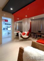 永不褪色的红色经典家居空间现代客厅装修图片