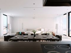 阳光通透的空间设计现代客厅装修图片