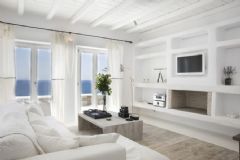 希腊别墅设计 洁白如雪的画面欧式客厅装修图片