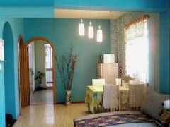 海蓝色调风格家居现代客厅装修图片
