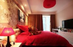 红色经典卧室婚房设计之简约风格