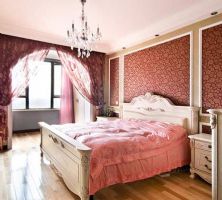 华丽家居 粉色卧室风格现代卧室装修图片