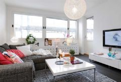 北欧公寓设计 时尚大气欧式客厅装修图片