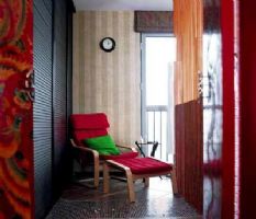 红与绿的完美撞色混搭客厅装修图片