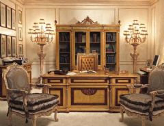 华丽无比的贵族世家古典书房装修图片