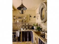 法国白色复古家居古典厨房装修图片