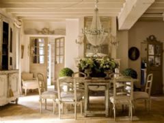 法国白色复古家居古典餐厅装修图片
