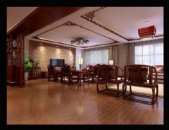中式古典家装风格中式客厅装修图片