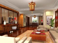 7万8惊现新中式另类时尚富贵、大气、稳重中式客厅装修图片