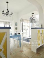 蓝白调地中海风格美家地中海餐厅装修图片
