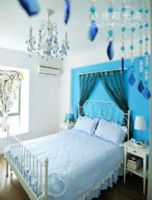 蓝白调地中海风格美家地中海卧室装修图片
