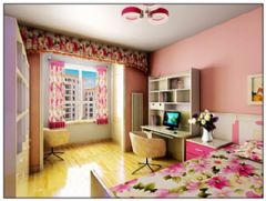 现代女孩卧室设计现代卧室装修图片