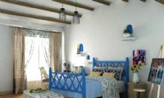 希腊风情独特的别墅设计地中海卧室装修图片