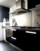 9.5万打造黑与白的现代世界现代厨房装修图片