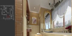 总造价32万奢华欧式别墅欧式卫生间装修图片