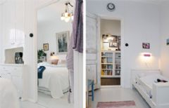 纯净白色宽敞之家美式卧室装修图片