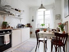 北欧风格单身公寓欧式厨房装修图片
