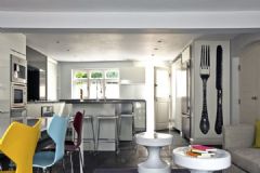 伦敦灰色调古典中性别墅古典厨房装修图片