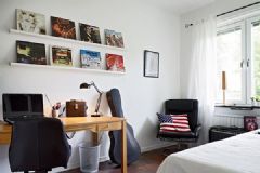 简约随性的瑞典公寓美式卧室装修图片