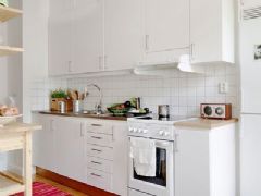 同居情侣的60平米小“豪宅”简约厨房装修图片