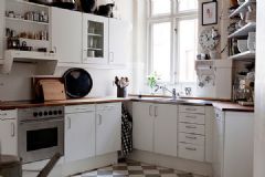 北欧风格和复古风的完美结合公寓简约风格厨房