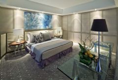 广州精致别墅样板房案例现代卧室装修图片