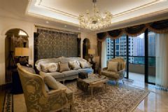 上海九城湖滨240㎡奢华样板房欧式客厅装修图片