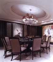 台湾简欧样板房展露奢华欧式餐厅装修图片