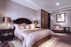 台湾简欧样板房展露奢华欧式卧室装修图片