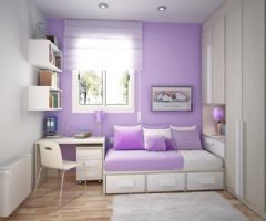 紫色温馨唯美家居设计现代卧室装修图片
