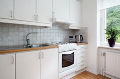 98平米色彩明快的北欧风格公寓简约厨房装修图片