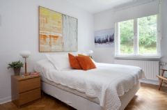 98平米色彩明快的北欧风格公寓简约卧室装修图片