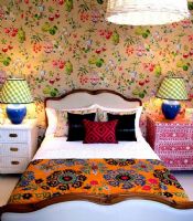 粉红居室里的万种风情混搭卧室装修图片