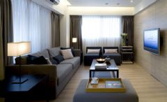 台湾高品质简约复式家居简约客厅装修图片