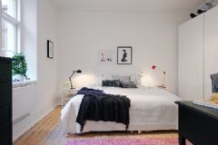 简单色调北欧2居室简约卧室装修图片