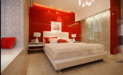 大红色演绎品质生活现代卧室装修图片