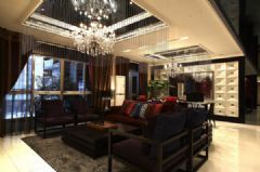 深圳金泓凯旋城175平样板房中式客厅装修图片