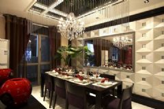 深圳金泓凯旋城175平样板房中式餐厅装修图片