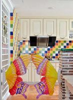 色彩斑斓的家居城堡田园厨房装修图片