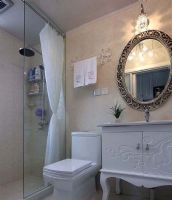 40平米小夫妻一居室现代卫生间装修图片