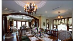 古典精致350平别墅古典餐厅装修图片