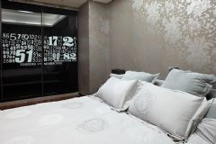 140平黑白灰现代时尚居现代卧室装修图片