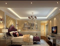 别墅气质的180平欧式风格欧式卧室装修图片