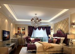 别墅气质的180平欧式风格欧式卧室装修图片