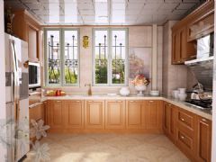一套98平古典风格装修案例古典厨房装修图片