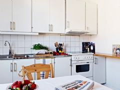 109平米简洁明亮复式公寓简约厨房装修图片
