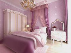 欧式奢华别墅欧式卧室装修图片
