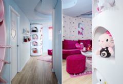 打造粉嫩Hello Kitty主题之家现代过道装修图片
